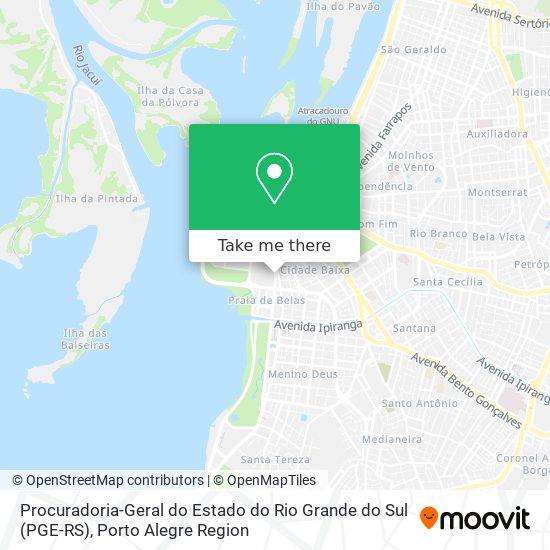 Mapa Procuradoria-Geral do Estado do Rio Grande do Sul (PGE-RS)