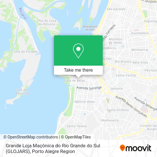 Mapa Grande Loja Maçônica do Rio Grande do Sul (GLOJARS)
