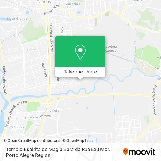 Mapa Templo Espirita de Magia Bara da Rua Exu Mor