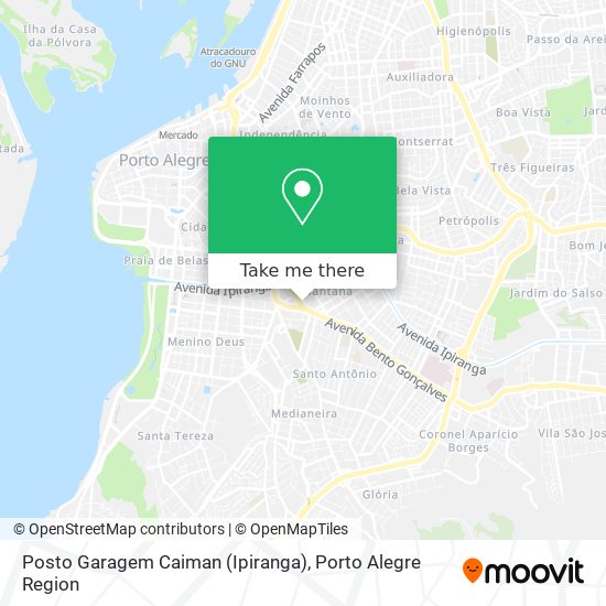 Mapa Posto Garagem Caiman (Ipiranga)