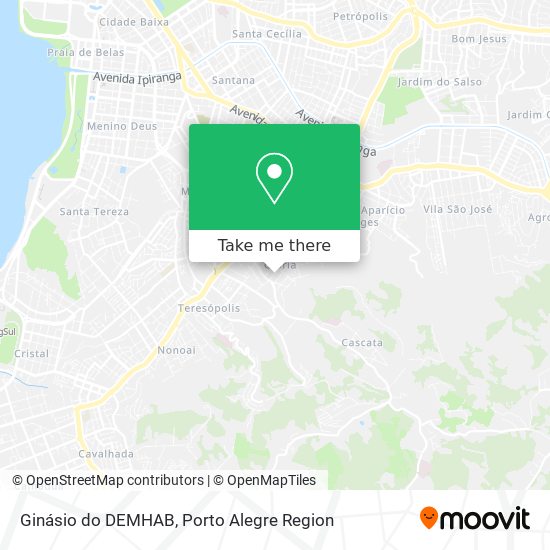 Ginásio do DEMHAB map