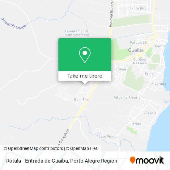 Mapa Rótula - Entrada de Guaíba