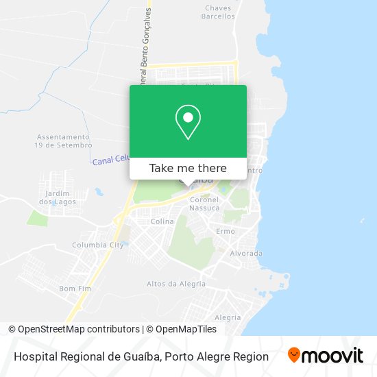 Mapa Hospital Regional de Guaíba