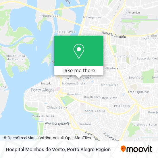 Hospital Moinhos de Vento map