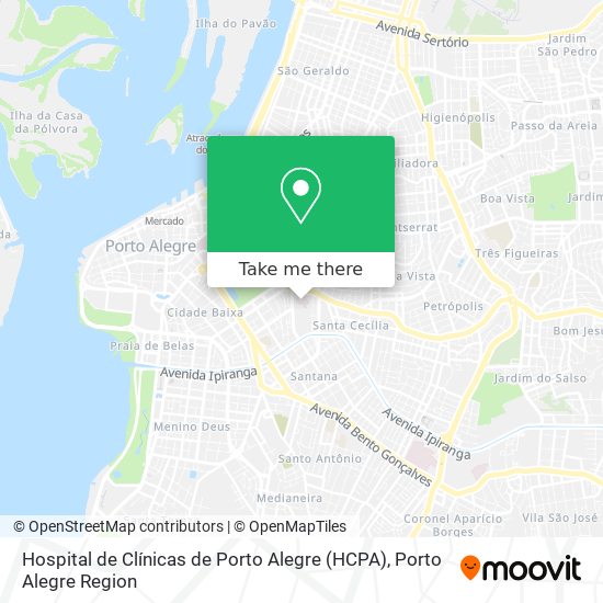 Mapa Hospital de Clínicas de Porto Alegre (HCPA)