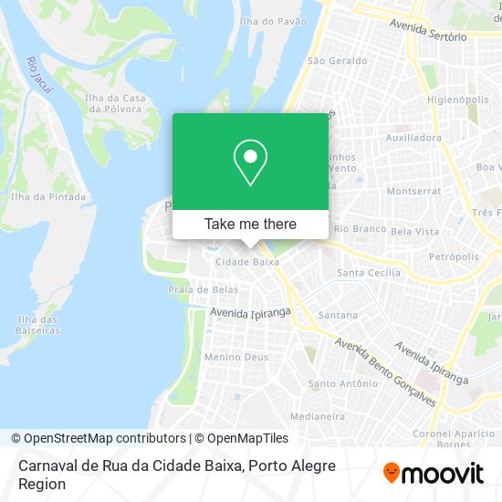 Mapa Carnaval de Rua da Cidade Baixa
