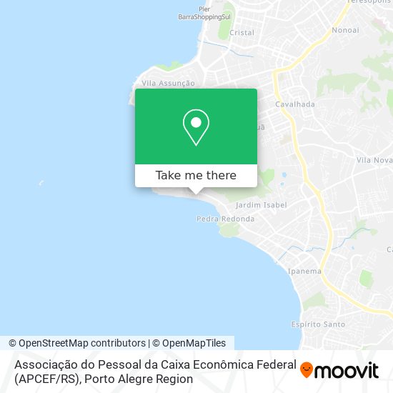 Mapa Associação do Pessoal da Caixa Econômica Federal (APCEF / RS)