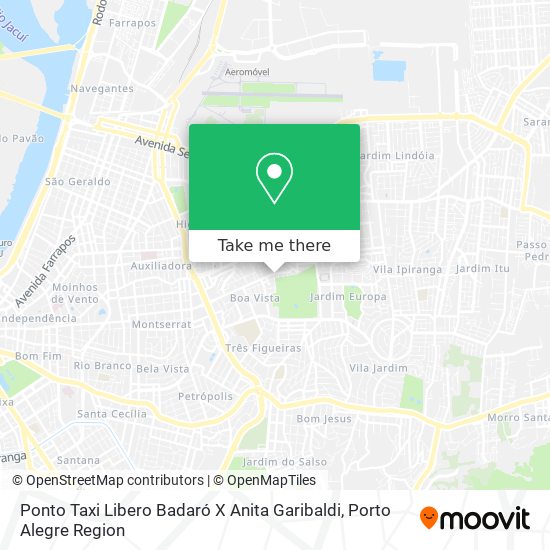 Ponto Taxi Libero Badaró X Anita Garibaldi map