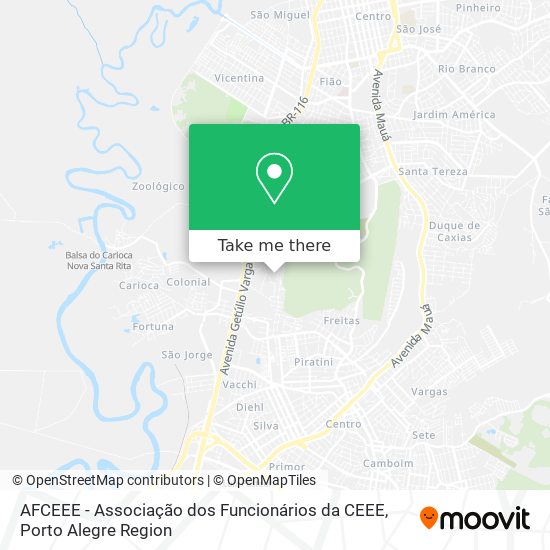 Mapa AFCEEE - Associação dos Funcionários da CEEE
