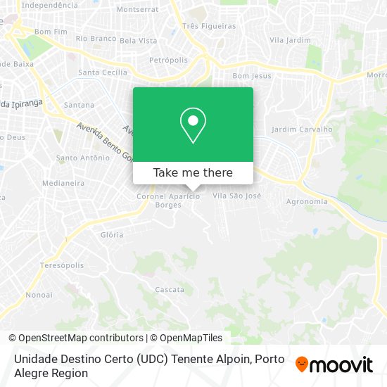 Mapa Unidade Destino Certo (UDC) Tenente Alpoin