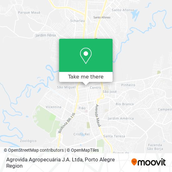 Mapa Agrovida Agropecuária J.A. Ltda