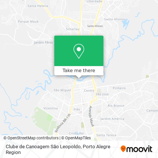 Mapa Clube de Canoagem São Leopoldo