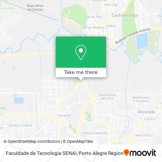 Mapa Faculdade de Tecnologia SENAI