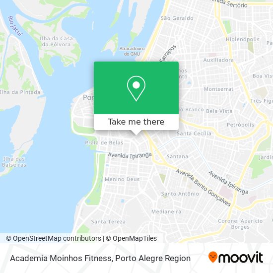 Mapa Academia Moinhos Fitness