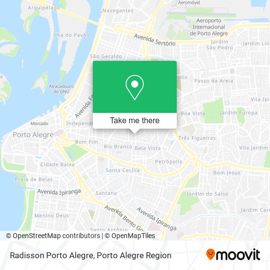 Radisson Porto Alegre map