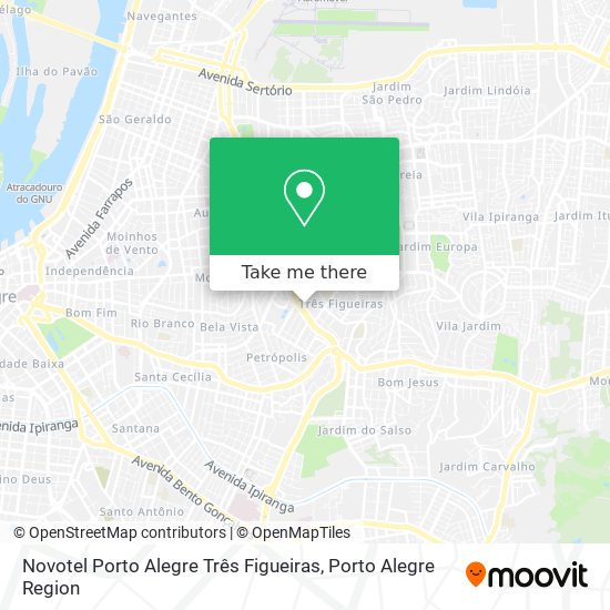 Mapa Novotel Porto Alegre Três Figueiras