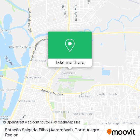 Mapa Estação Salgado Filho (Aeromóvel)