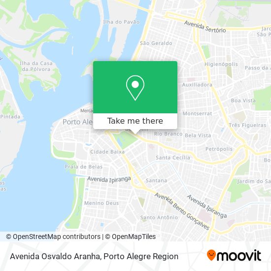 Mapa Avenida Osvaldo Aranha