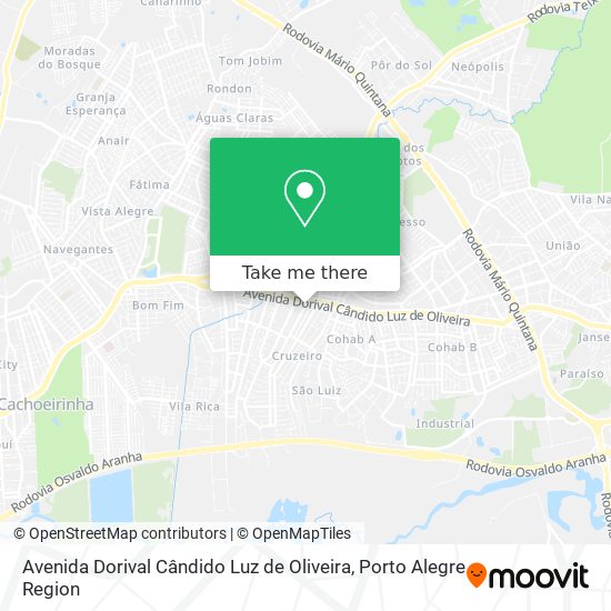 Avenida Dorival Cândido Luz de Oliveira map