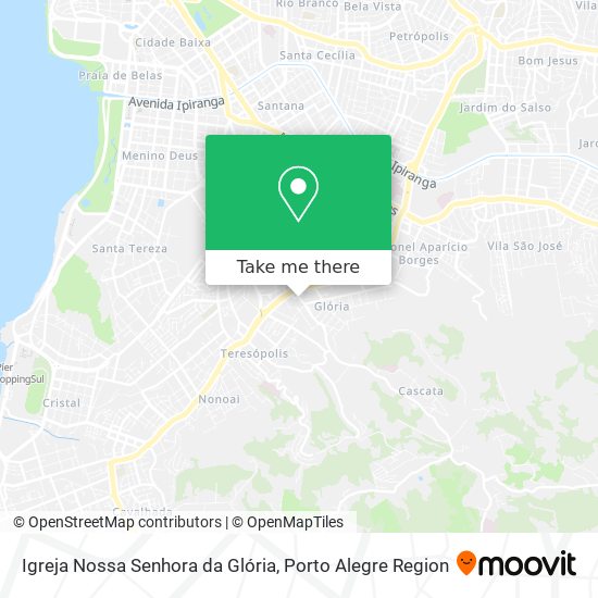 Mapa Igreja Nossa Senhora da Glória