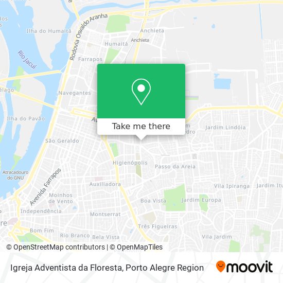 Mapa Igreja Adventista da Floresta