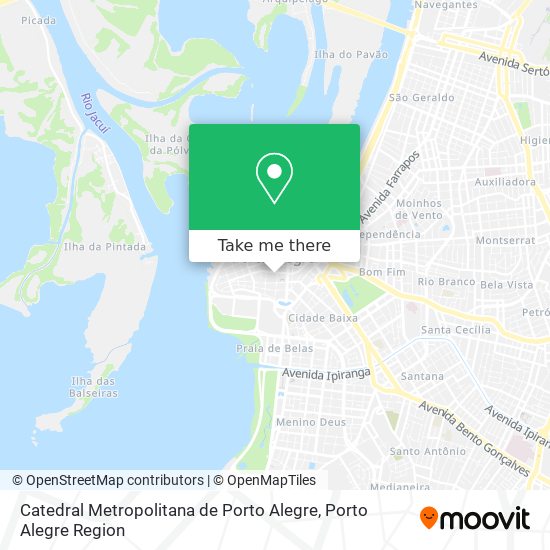 Mapa Catedral Metropolitana de Porto Alegre