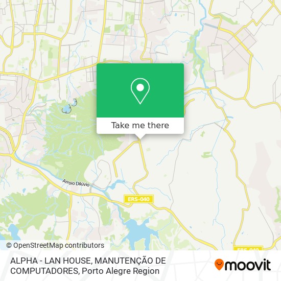 Mapa ALPHA - LAN HOUSE, MANUTENÇÃO DE COMPUTADORES