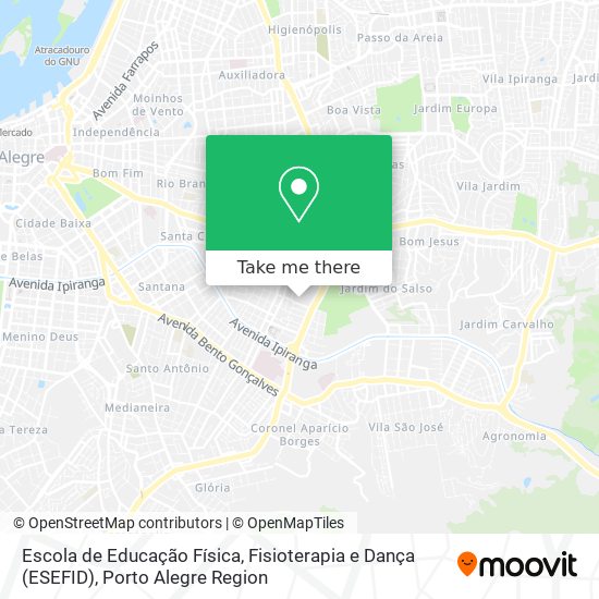 Escola de Educação Física, Fisioterapia e Dança (ESEFID) map