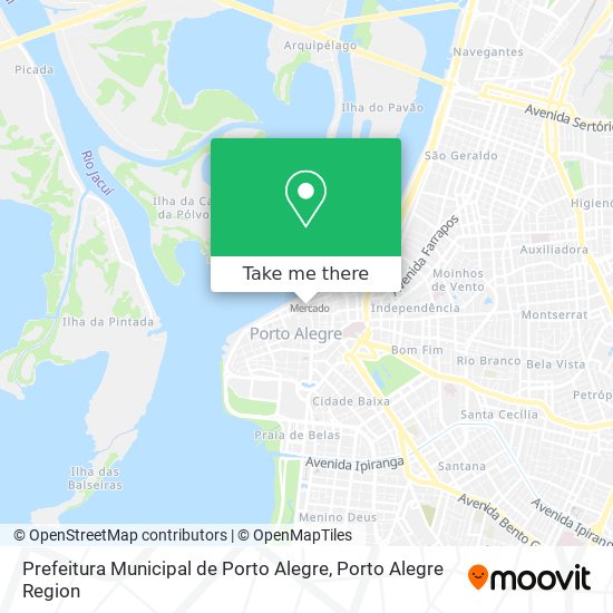 Mapa Prefeitura Municipal de Porto Alegre