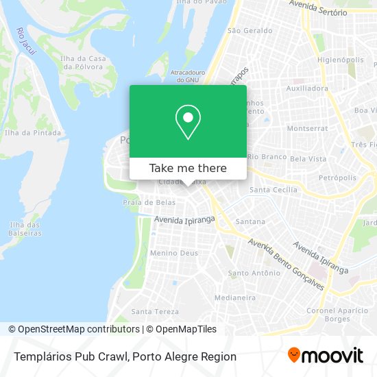 Mapa Templários Pub Crawl