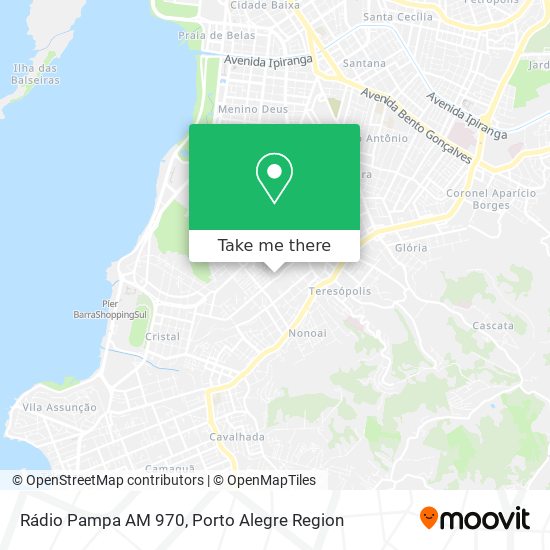 Rádio Pampa AM 970 map