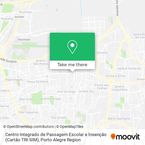 Centro Integrado de Passagem Escolar e Insenção (Cartão TRI-SIM) map