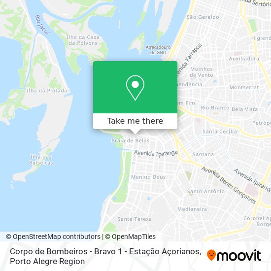 Mapa Corpo de Bombeiros - Bravo 1 - Estação Açorianos