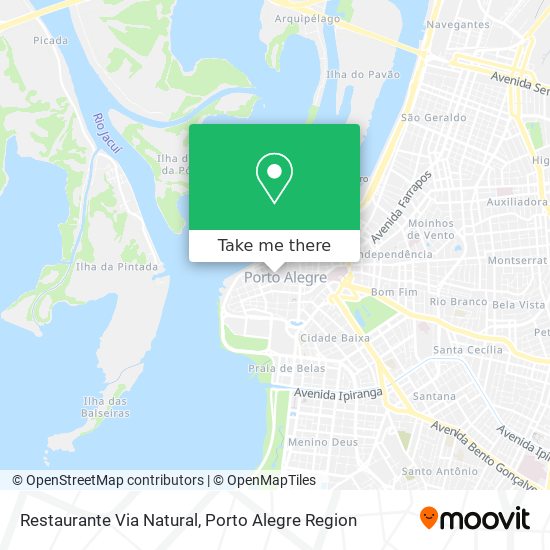 Mapa Restaurante Via Natural