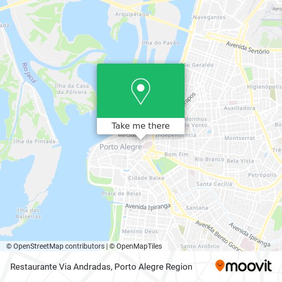 Mapa Restaurante Via Andradas