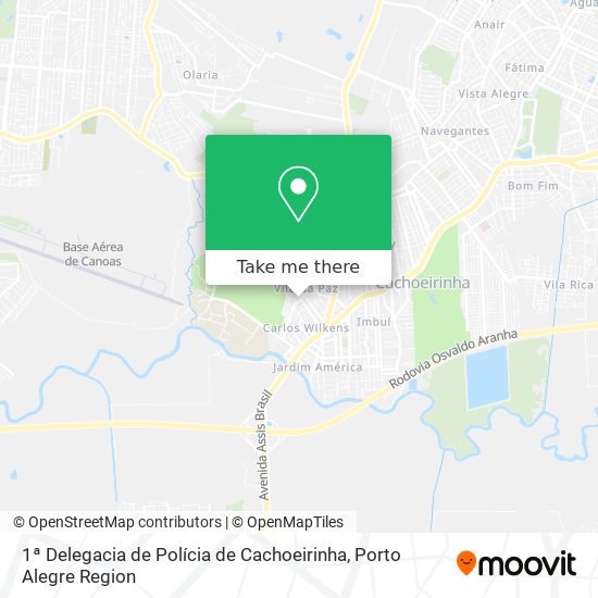 Mapa 1ª Delegacia de Polícia de Cachoeirinha