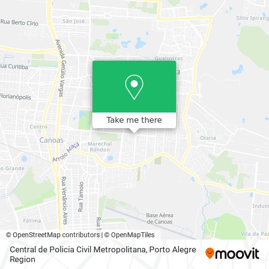 Mapa Central de Policia Civil Metropolitana