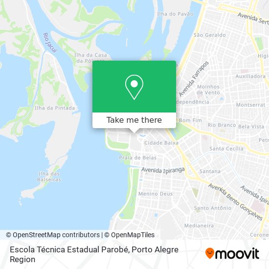 Mapa Escola Técnica Estadual Parobé