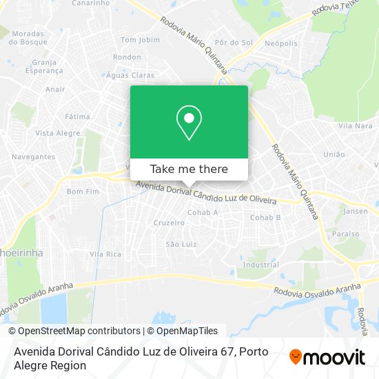 Mapa Avenida Dorival Cândido Luz de Oliveira 67