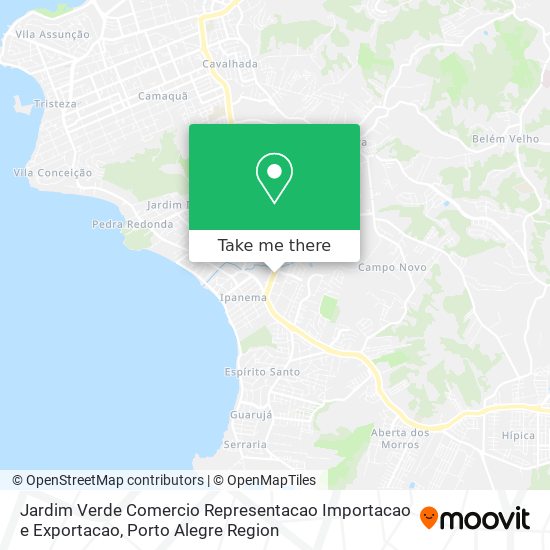 Mapa Jardim Verde Comercio Representacao Importacao e Exportacao