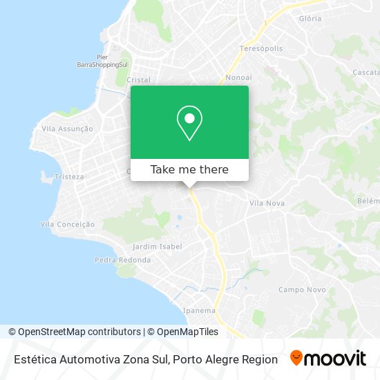 Mapa Estética Automotiva Zona Sul