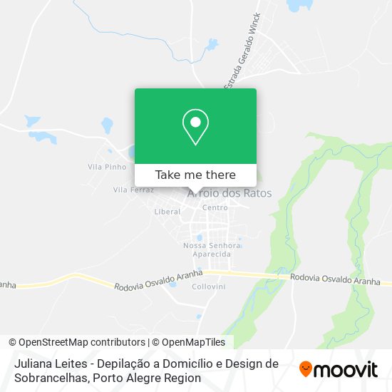 Mapa Juliana Leites - Depilação a Domicílio e Design de Sobrancelhas