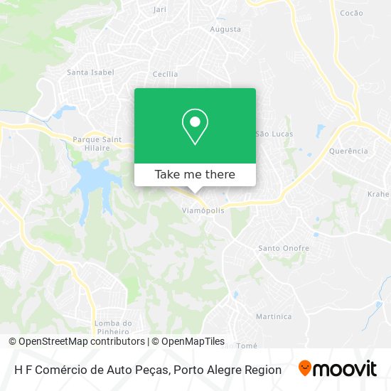 Mapa H F Comércio de Auto Peças