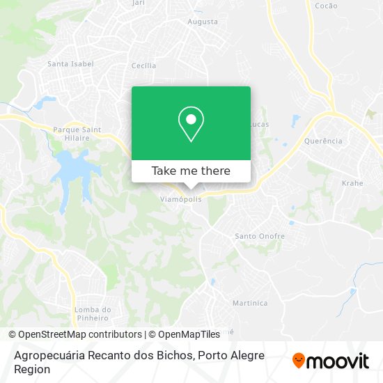 Agropecuária Recanto dos Bichos map