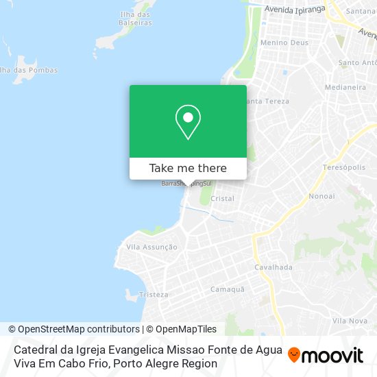 Mapa Catedral da Igreja Evangelica Missao Fonte de Agua Viva Em Cabo Frio