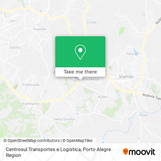 Mapa Centrosul Transportes e Logistica