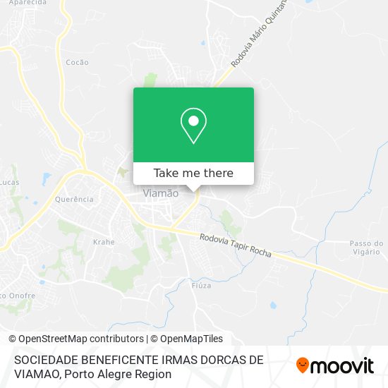 Mapa SOCIEDADE BENEFICENTE IRMAS DORCAS DE VIAMAO