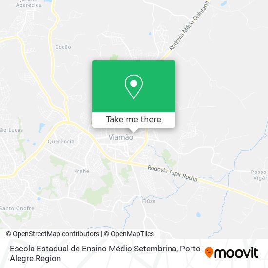 Mapa Escola Estadual de Ensino Médio Setembrina