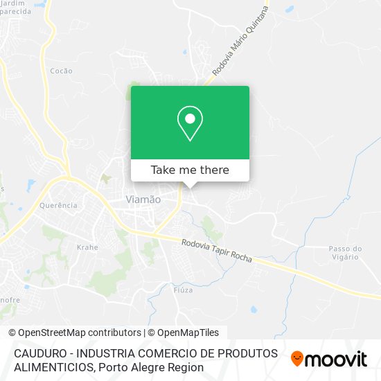 Mapa CAUDURO - INDUSTRIA COMERCIO DE PRODUTOS ALIMENTICIOS