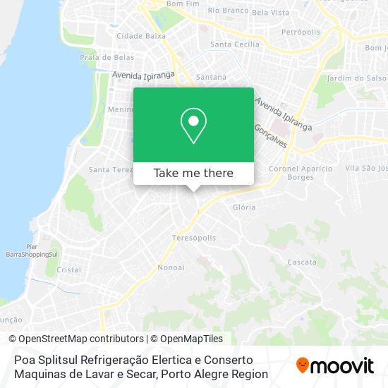 Poa Splitsul Refrigeração Elertica e Conserto Maquinas de Lavar e Secar map